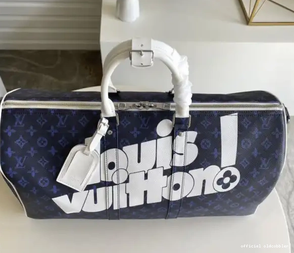 Official oldcobbler KEEPALL VUITTON BANDOULIERE 55 LOUIS 0705